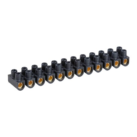 Lot de 10 Barrettes de connexion À plot en laiton noire 10 mm²