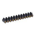 Lot de 10 Barrettes de connexion À plot en laiton noire 10 mm²