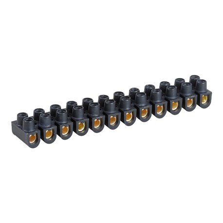 Lot de 10 Barrettes de connexion À plot en laiton noire 6 mm²
