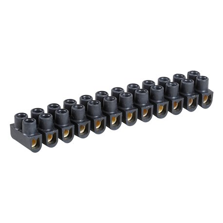 Lot de 10 Barrettes de connexion À plot en laiton noire 2,5-4 mm²