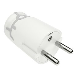 Lot de 10 Fiches 16 A 2P+T à coiffe entrée de câble droite Blanc