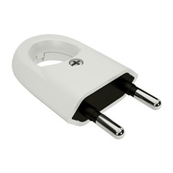 Lot de 10 Fiches 6A entrée de câble droite Blanc