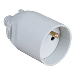 Lot de 10 Prolongateurs 16A 2P+T plastique à coiffe Gris