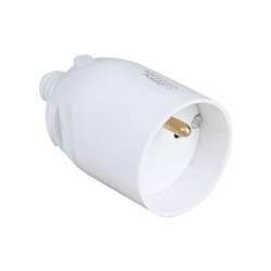 Lot de 10 Prolongateurs 16A 2P+T plastique à coiffe Blanc