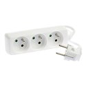 Bloc multiprise 3G1,5 mm² 3 prises 2P+T 16A sans interrupteur L1,5m