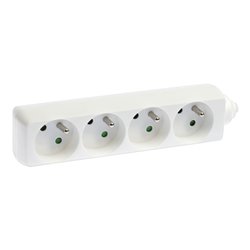 Bloc multiprise À câbler 3G1,5 mm² 4 prises 2P+T 16A sans interrupteur L1,5m