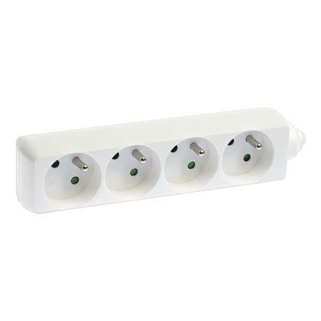 Bloc multiprise À câbler 3G1,5 mm² 4 prises 2P+T 16A sans interrupteur L1,5m