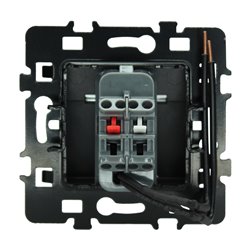 Lot de 10 Commandes Poussoir porte-étiquette à fermeture avec voyant rouge Anthracite