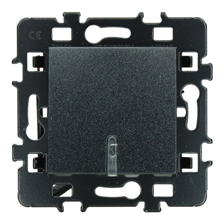 Lot de 10 Commandes Poussoir à fermeture avec voyant rouge Anthracite Lot de 10 Commandes Poussoir à fermeture avec voyant rouge Anthracite