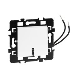 Lot de 10 Commandes Poussoir à fermeture avec voyant rouge Blanc