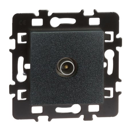 Lot de 10 prises TV Simple Anthracite