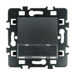 Lot de 10 Commandes Poussoir à fermeture avec porte-étiquette sans voyant Anthracite