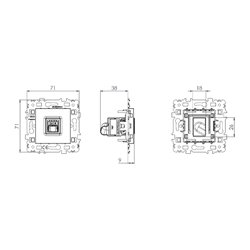 Lot de 10 Prises RJ45 Grade 3 TV Cat6A Blanc