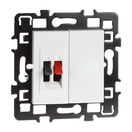 Prise haut-parleur Simple Blanc