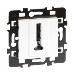 Lot de 10 prises téléphone en T 8 contact Blanc
