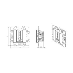 Lot de 10 prises téléphone en T 8 contact Blanc