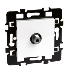 Prise TV Simple multi-services type «F» mâle Blanc