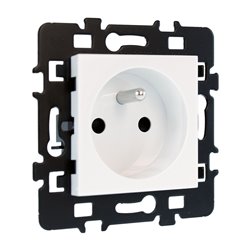 Lot de 10 prises 16A Courant fort 2P+T avec connexion haut/bas Blanc