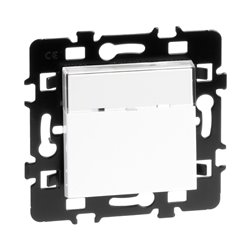 Lot de 10 Commandes Poussoir à fermeture avec porte-étiquette sans voyant Blanc