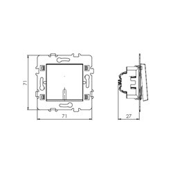 Lot de 10 Commandes Poussoir à fermeture avec voyant bleu Blanc