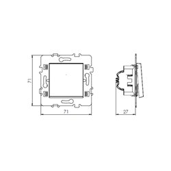 Lot de 10 Commandes Interrupteur/va et vient sans voyant Blanc