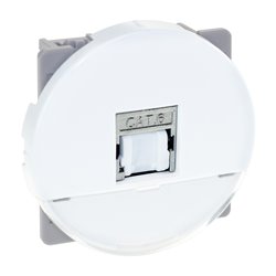Prise RJ45 Grade 3 TV Cat6A Blanc