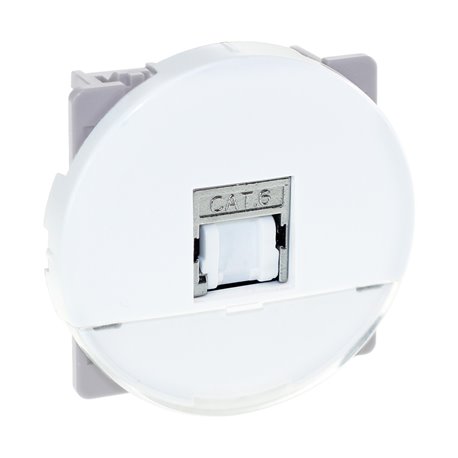 Prise RJ45 Grade 2 TV Cat 6 Blanc