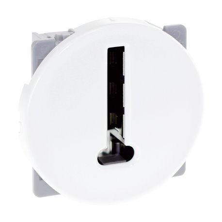 Prise Téléphone en T 8 contact Blanc