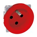 Prise 16A Courant fort 2P+T détrompée rouge