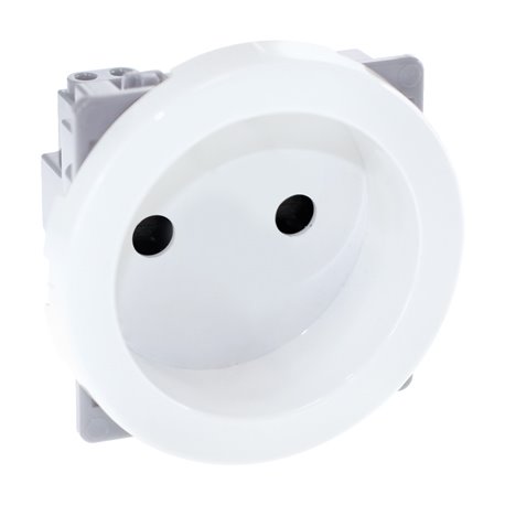Prise 16A Courant fort 2P Blanc Prise 16A Courant fort 2P Blanc
