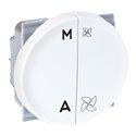 Commande de VMC 2 vitesses avec interrupteur "marche/arrêt" Blanc