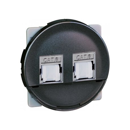 Prise RJ45 Double Grade 2 TV Cat 6 Vulcain