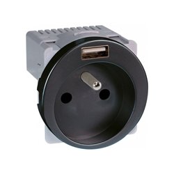 Prise 16A Combinée 2P+T et USB type A Vulcain