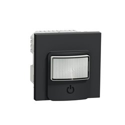 Détecteur de mouvements + poussoir 230V 10A Unica NU352554 anthracite mécansime seul