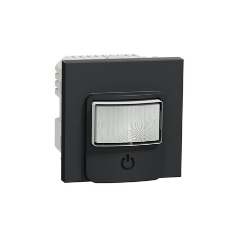 Détecteur de mouvements + poussoir 230V 10A Unica NU352554 anthracite mécansime seul