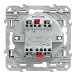 Double va et vient - 10AX Ovalis S320214 Blanc 