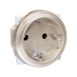 Prise 16A Courant fort 2P+T Schuko Titane