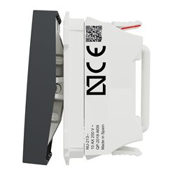 Double va-et-vient 10A connexion rapide Unica NU321354 anthracite 2 modules mécansime seul