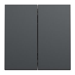 Double va-et-vient 10A connexion rapide Unica NU321354 anthracite 2 modules mécansime seul