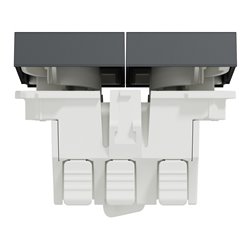 Double va-et-vient 10A connexion rapide Unica NU321354 anthracite 2 modules mécansime seul