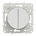 Double va-et-vient 10A Odace S520214 Blanc 