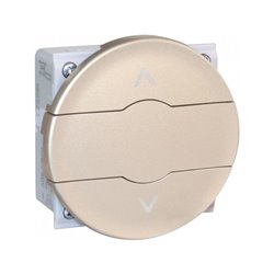 Commande de volet roulant Double poussoir Titane