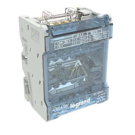 Repartiteur modulaire 4P 100A 400405