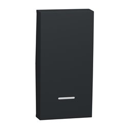 Enjoliveur interrupteur ou bouton-poussoir lumineux Unica NU910054N anthracite 1 module