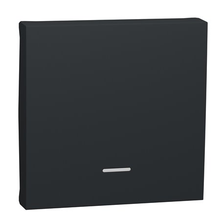 Enjoliveur interrupteur ou bouton-poussoir lumineux Unica NU920054N anthracite 2 modules