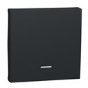 Enjoliveur interrupteur ou bouton-poussoir lumineux Unica NU920054N anthracite 2 modules