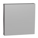 Enjoliveur interrupteur ou bouton-poussoir Unica NU920030 Aluminium 2 modules