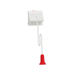 Interrupteur à corde NO/NF 10A Unica NU322620 Blanc antibactérien 2 modules mécanisme seul