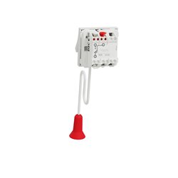 Interrupteur à corde NO/NF 10A Unica NU322620 Blanc antibactérien 2 modules mécanisme seul
