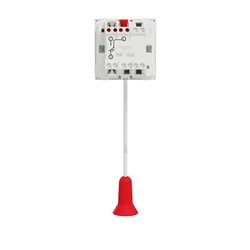 Interrupteur à corde NO/NF 10A Unica NU322620 Blanc antibactérien 2 modules mécanisme seul